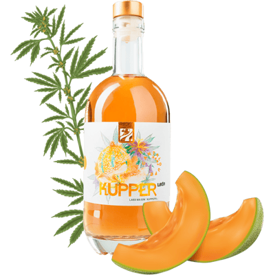Kupper Cantaloupe melon liqueur with hemp