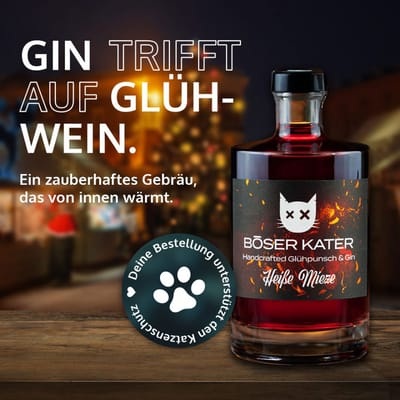 Heiße Mieze Glühpunsch - Glühwein mit Gin