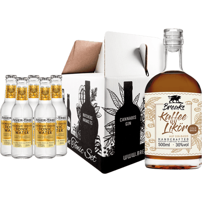 Breaks Gourmet Set Coffee Gin Liqueur (1x Coffee Liqueur + 5x Fever Tree Indian Tonic Water)