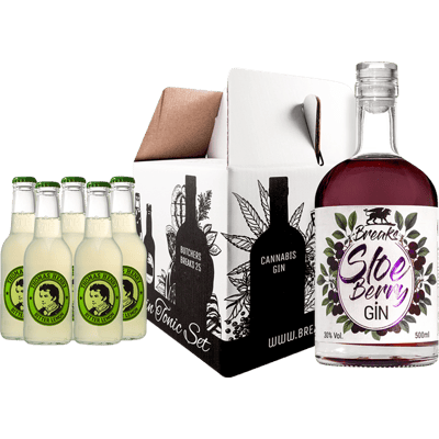 Breaks Gourmet Set Sloe Berry Gin (1x Sloe Berry Gin + 5x Thomas Henry Bitter Lemon)