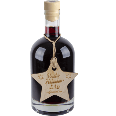 Winter elderberry liqueur