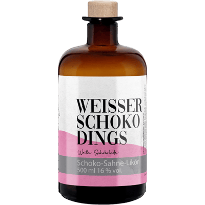 White chocolate dings - chocolate liqueur with cream