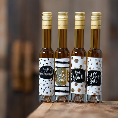 Deheck Likör Geschenkset Glitzer Serie (4x Butterscotch Likör mit Whisky)