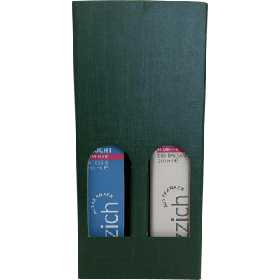 ezzich Geschenkset pure Himbeere - Bio Essig Set (1x Himbeer Essig + 1x Himbeer Balsam)