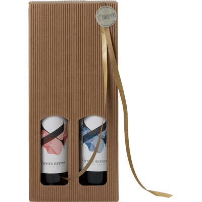 Konstantara organic wine box set of 2 (1x red wine + 1x white wine)