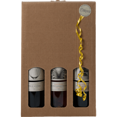 Voyatzi wine box set of 3 (1x red wine + 1x white wine + 1x rosé)