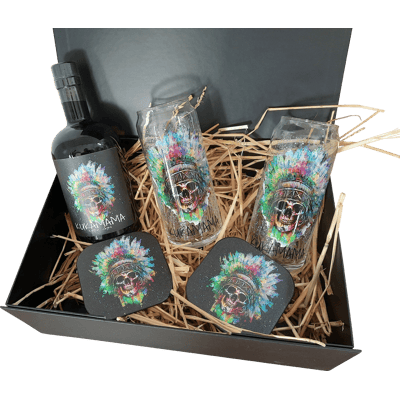 Kukamama Geschenkbox (1x Dry Gin + 2x Gläser)