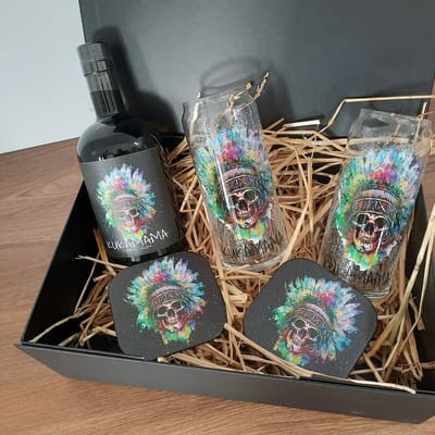 Kukamama Geschenkbox (1x Dry Gin + 2x Gläser) 4