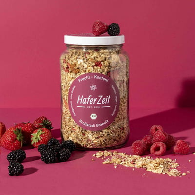 Bio Granola Frucht Konfetti im Glas - Müslimischung