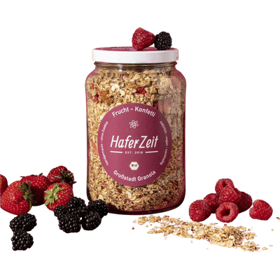 Bio Granola Frucht Konfetti im Glas - Müslimischung