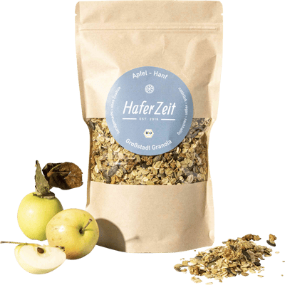 Bio Granola Apfel Hanf - Müslimischung