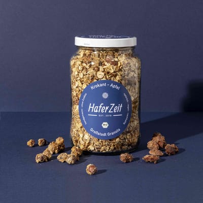 Bio Granola Krokant Apfel im Glas - Müslimischung