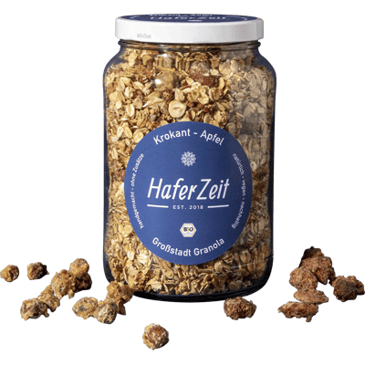 Bio Granola Krokant Apfel im Glas - Müslimischung