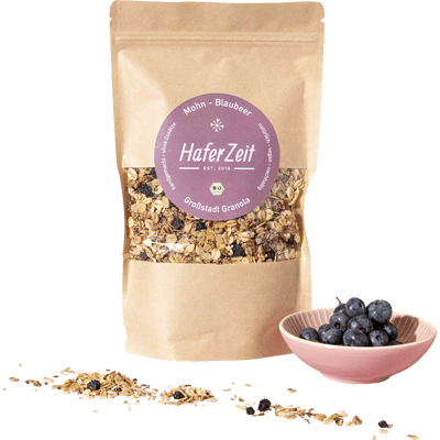 Bio Granola Mohn Blaubeer - Müslimischung