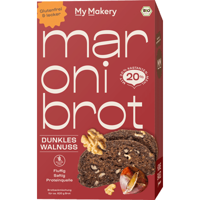 Maronibrot Dunkel Walnuss Bio Brotbackmischung