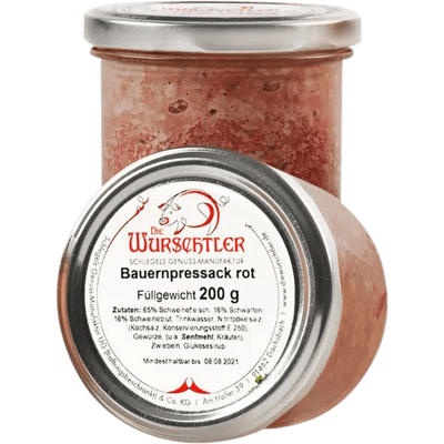 The Wurschtler Franconian farmer press bag red - sausage preparation