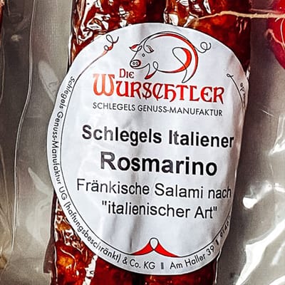 Die Wurschtler Salami Rosmarino - Schlegels Italiener mit Rosmarin