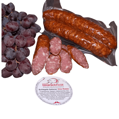 The Wurschtler Salami Vino Rosso - Schlegel's Italian with Tuscan red wine