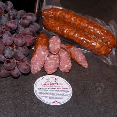 The Wurschtler Salami Vino Rosso - Schlegel's Italian with Tuscan red wine