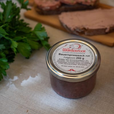 Die Wurschtler Fränkischer Bauernpresssack rot - Streichwurst