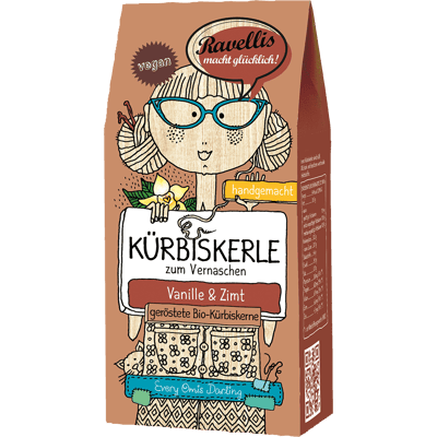 Ravellis Kürbiskerle - Every Omis Darling - Bio-Kürbiskerne mit Vanille & Zimt