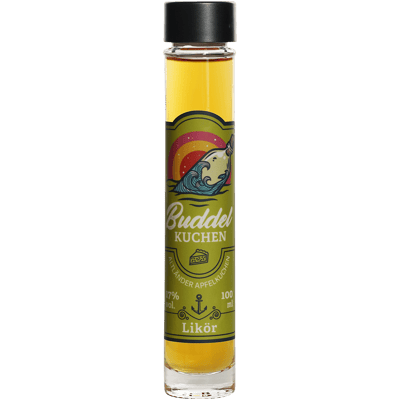 Buddelkuchen Altländer apple pie liqueur tasting bottle