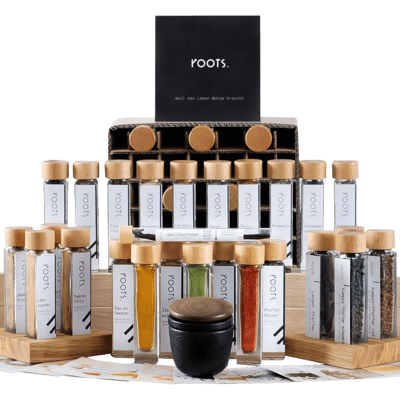 roots Gewürzbox (26 verschiedene Gewürze)