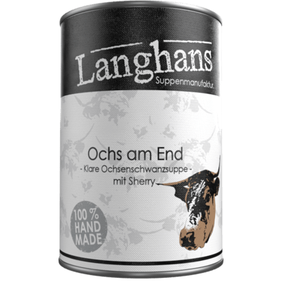 Ochs am End Klare Ochsenschwanzsuppe mit Sherry