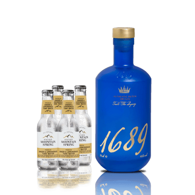 Gin & Tonic Set (1x 1689 Dutch Dry Gin + 4x Swiss Mountain Spring Classic Tonic Water)