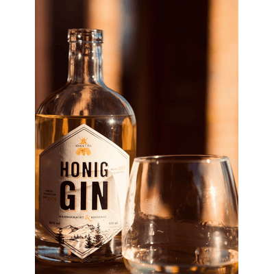 Honey huts organic honey gin