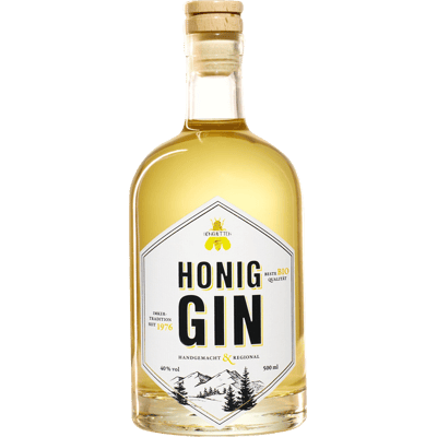 Honey huts organic honey gin