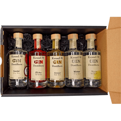 Kettle 29 Gift Box (1x Fennel Gin + 1x Flower Gin + 1x Nettle Oak Gin + 1x Winter Gin + 1x Mojito Gin)