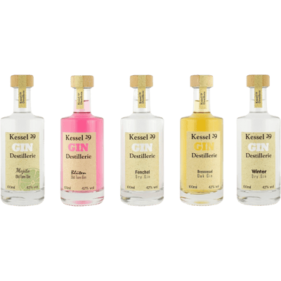 Kettle 29 Gift Box (1x Fennel Gin + 1x Flower Gin + 1x Nettle Oak Gin + 1x Winter Gin + 1x Mojito Gin)