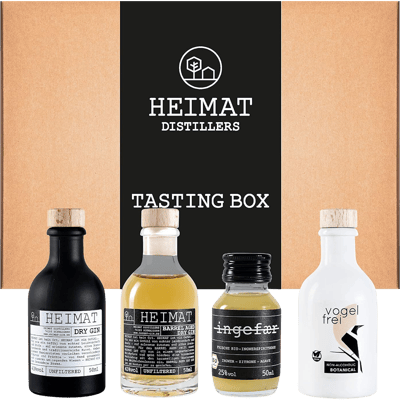 HEIMAT Tasting Box (1x Dry Gin + 1x Barrel Aged Gin + 1x Liqueur + 1x Non-alcoholic Gin)