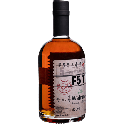 F5 TRANSIT Walnuss-Weinbrand Likör No. 5544 - DDR Edition - F5 Transitschnaps
