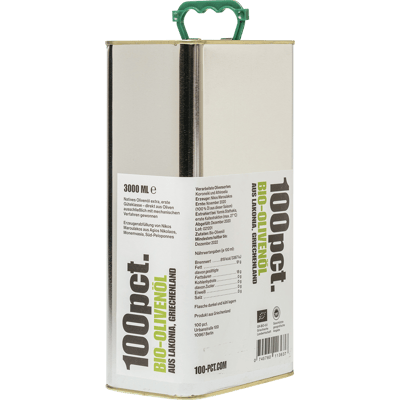 100pct. Organic olive oil from Greece - extra virgin