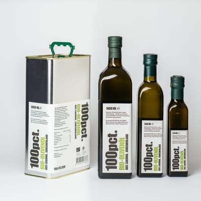 100pct. Organic olive oil from Greece - extra virgin
