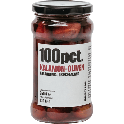 100pct. Organic Kalamon olives