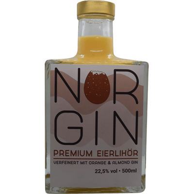 NORGIN Premium Egg Liqueur with Orange & Almond Gin