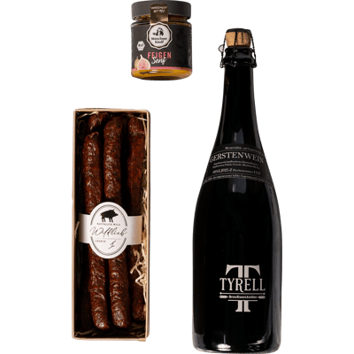 Wild barley set (1x wild boar cracker + 1x barley wine + 1x fig mustard)