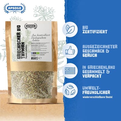 Apsogo Griechischer Bio-Thymian - getrocknet