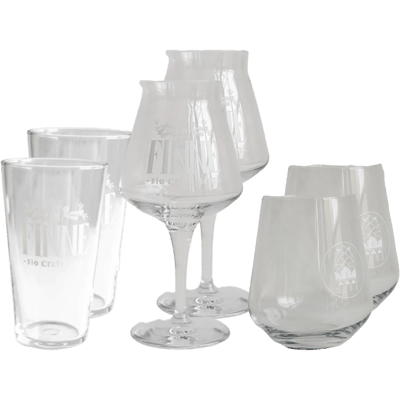Finne glasses mix (2x sensory glasses + 2x beer mugs + 2x "Harmony" beer mugs)