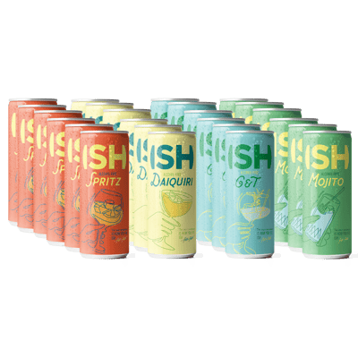 ISH Spirits Cocktail-Bundle alkoholfrei (1x Daiquiri-Alternative + 1x Spritz-Alternative + 1x Mojito-Alternative + 1x G&T-Alternative)