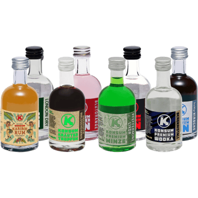 Konsum Premium Minis Probierpaket (4x Gin + 2x Likör + 1x Vodka + 1x Rum)