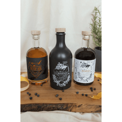 Roshain Gin Tasting Set of 3 (1x Dry Gin + 1x Sloe Gin + 1x Barrel Aged Gin)