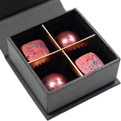 4er Pralinen Himbeer Karamell (Vegan)