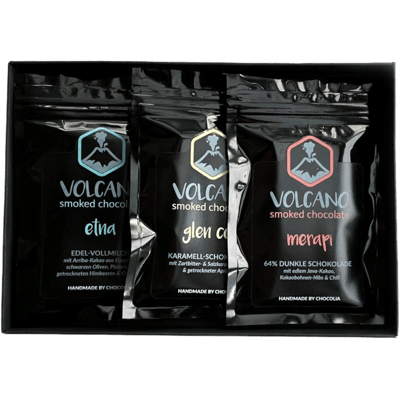 Volcano Geschenkset Rauchschokolade (1x etna + 1x glen coe + 1x merapi)