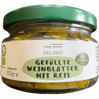 Bio Weinblätter gefüllt mit Reis