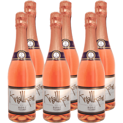 6x Knallköm Rosé "halfdrög" - semi-dry rosé sparkling wine