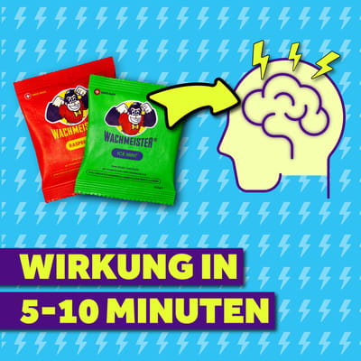 Wachmeister 20er Mix Paket (10x Raspberry Koffein Mate Bonbons + 10x Ice Mint Koffein Mate Bonbons)